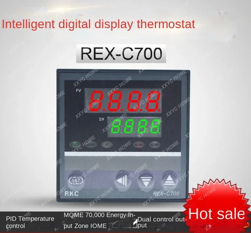 REX-C700 temperature controller adjustable temperature controller switch digital display intelligent thermostat constant
REX-C700 temperature controller adjustable temperature controller switch digital display intelligent thermostat constant