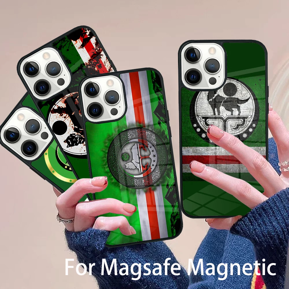 Chechen Wolf Flag Phone Case Magesafe Magnetic Wireless Charge Cover For IPhone 16 11 12 13 14 15 Pro Max Plus Mini
Chechen Wolf Flag Phone Case Magesafe Magnetic Wireless Charge Cover For IPhone 16 11 12 13 14 15 Pro Max Plus Mini