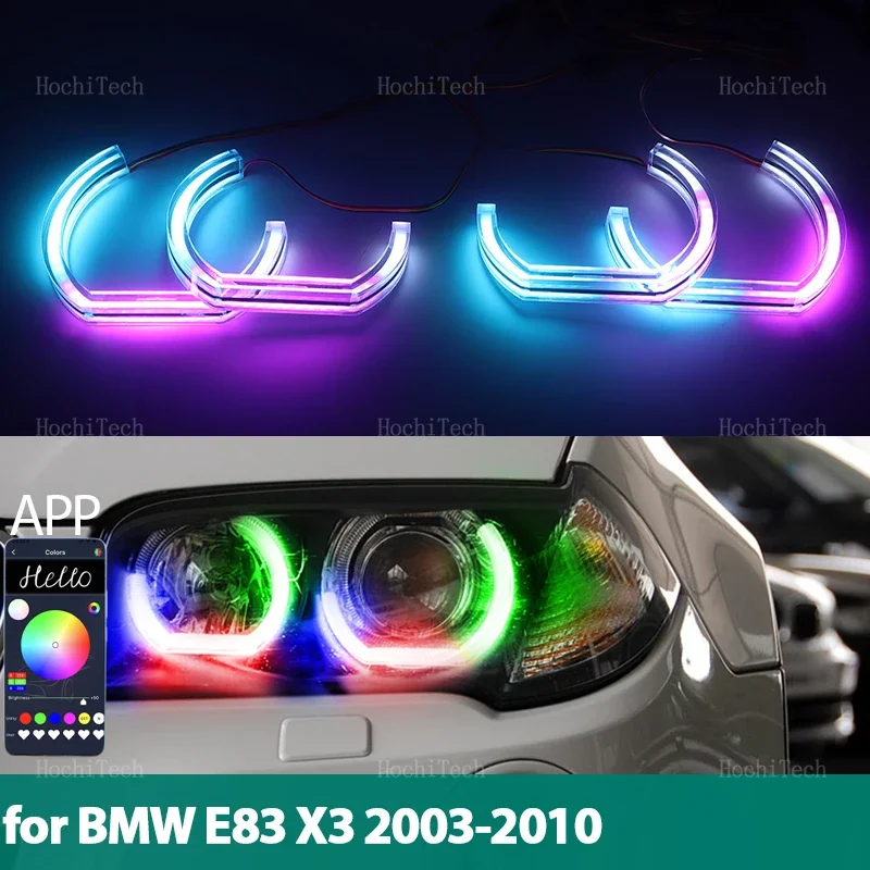 For BMW E83 X3 2003-2010 RGB multi colors DTM style Light Rings APP control Turn signal flashing DRL LED Angel Eyes Kit
For BMW E83 X3 2003-2010 RGB multi colors DTM style Light Rings APP control Turn signal flashing DRL LED Angel Eyes Kit