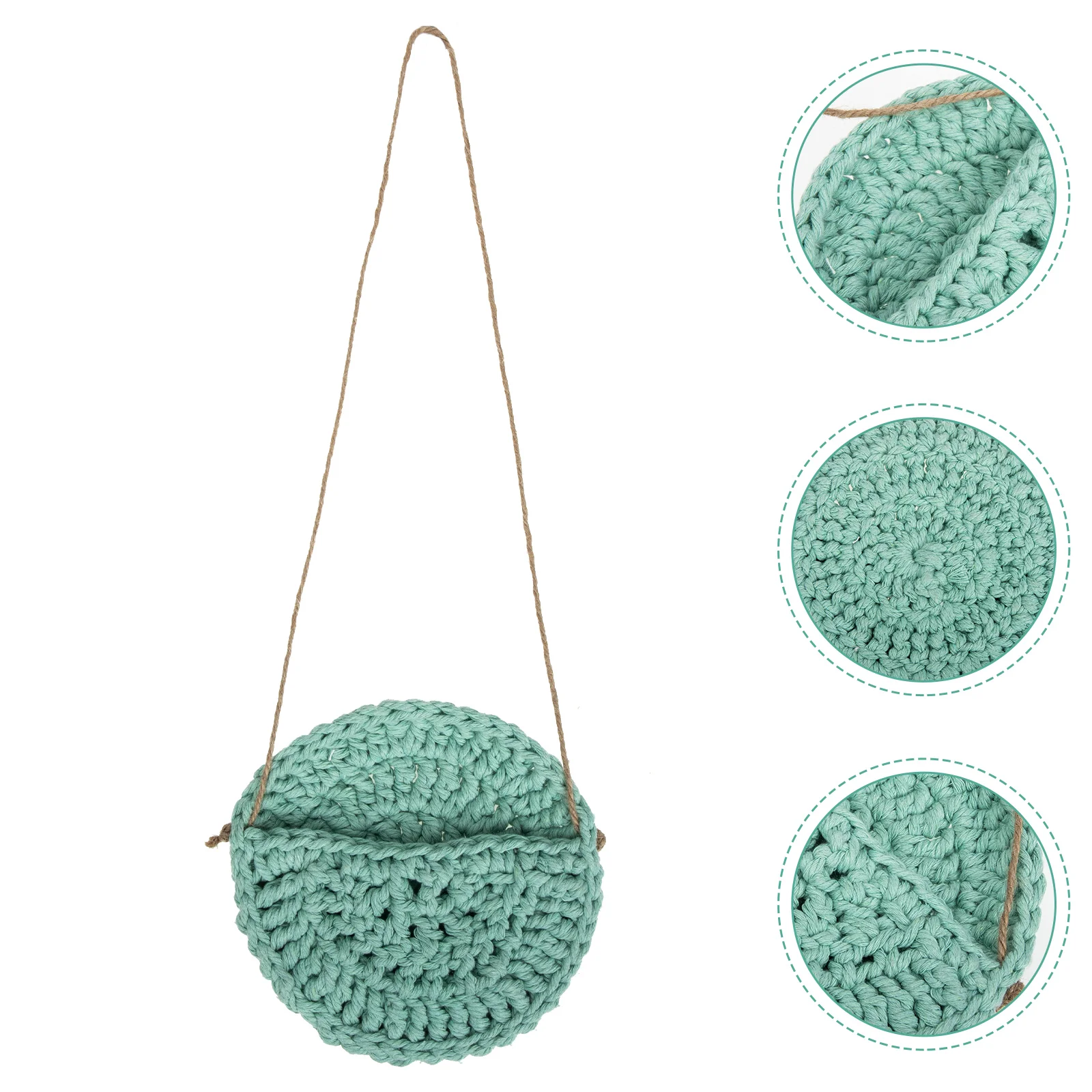 Stylish Crochet Plant Pocket Hanger Wall Decor Hanging Cotton Plant Bag Organizer Nordic Style Flower Basket For Home Office 
Stylish Crochet Plant Pocket Hanger Wall Decor Hanging Cotton Plant Bag Organizer Nordic Style Flower Basket For Home Office