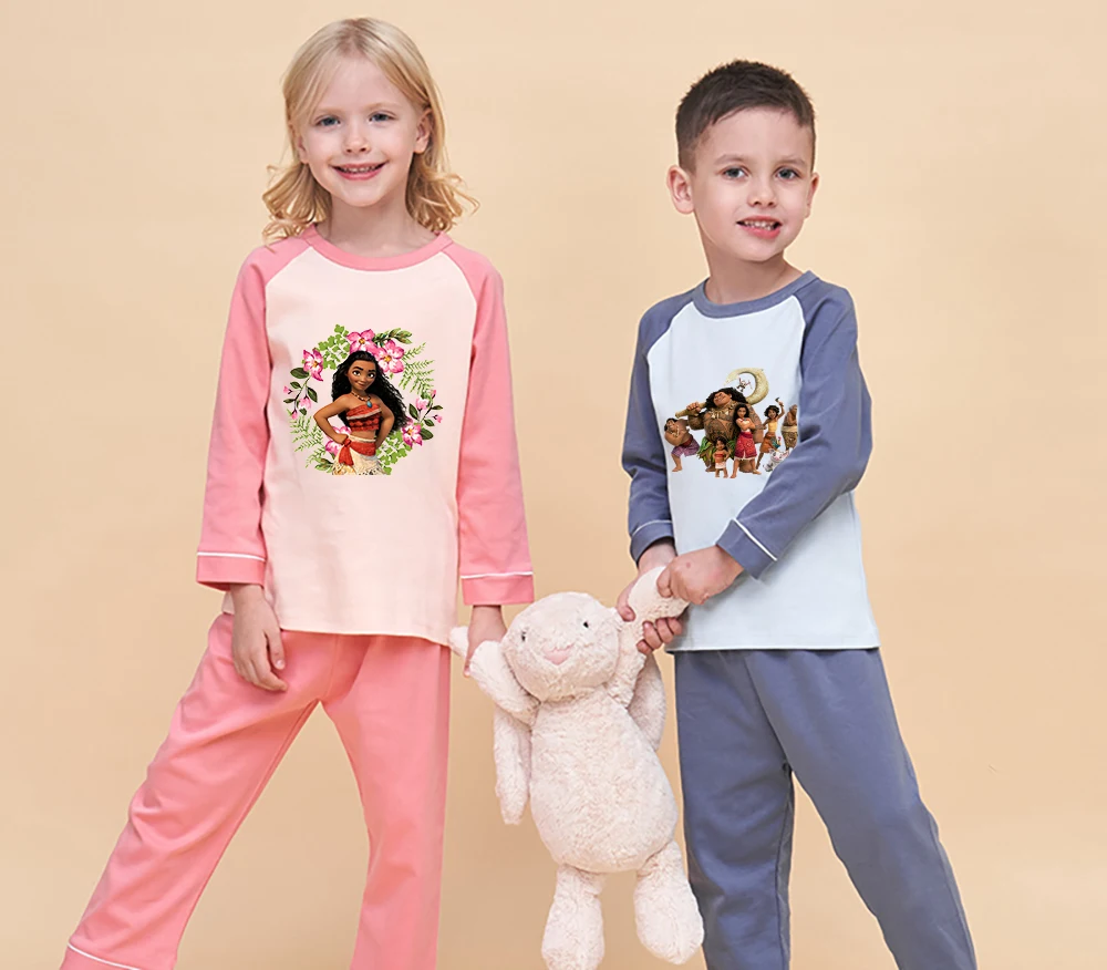 Комплекты одежды из 100% хлопка Moana, одежда для сна с героями мультфильмов для мальчиков и девочек, штаны с длинными рукавами, детский домашний пижамный комплект, детский подарок
Комплекты одежды из 100% хлопка Moana, одежда для сна с героями мультфильмов для мальчиков и девочек, штаны с длинными рукавами, детский домашний пижамный комплект, детский подарок