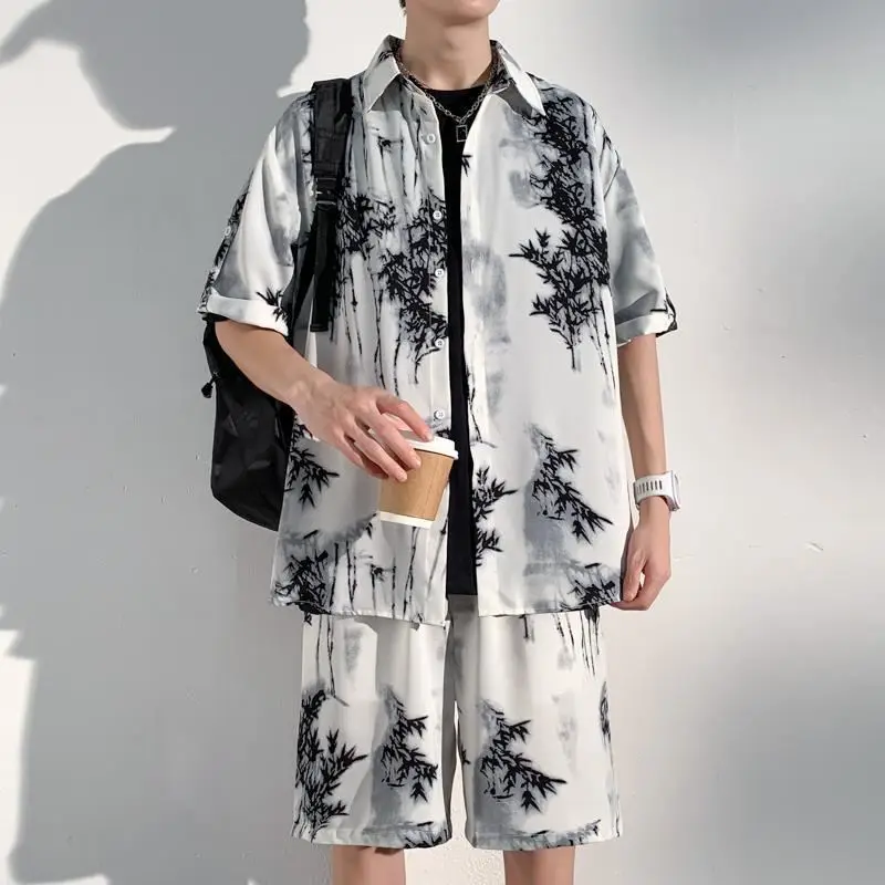 Male Shirts Short Sets Print Nylon Graphic Chic Luxury Casual New in Matching Two Piece Korean Style 2025 Baggy Men's Shorts Set
Male Shirts Short Sets Print Nylon Graphic Chic Luxury Casual New in Matching Two Piece Korean Style 2025 Baggy Men's Shorts Set