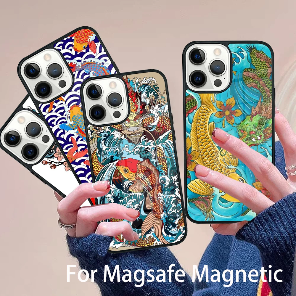 Tattoo Japanese Koi Dragon Wave Phone Case Magesafe Magnetic Wireless Cover For IPhone 16 11 12 13 14 15 Pro Max Plus Mini
Tattoo Japanese Koi Dragon Wave Phone Case Magesafe Magnetic Wireless Cover For IPhone 16 11 12 13 14 15 Pro Max Plus Mini