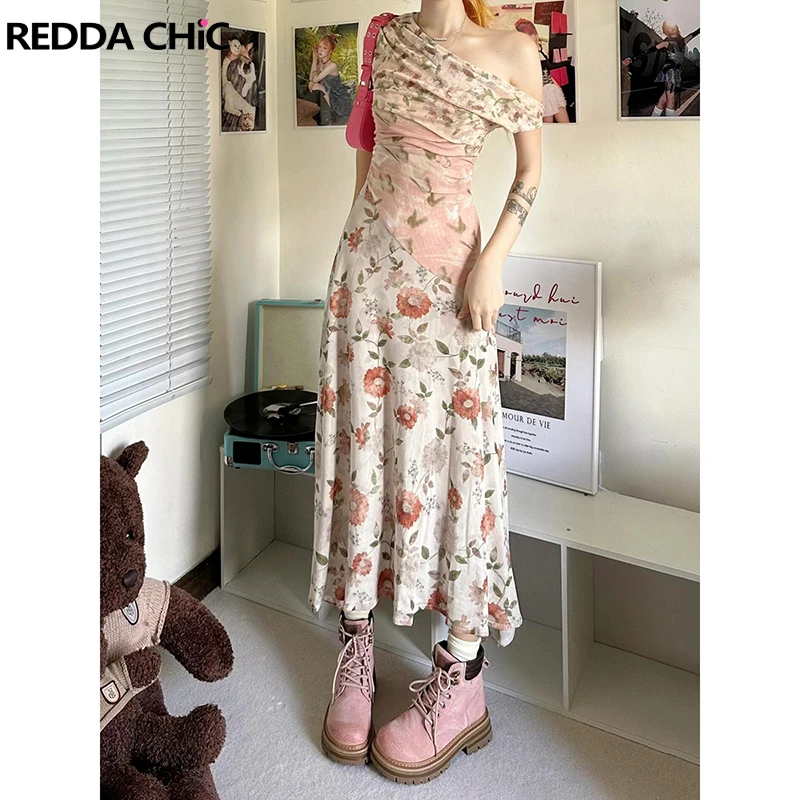 Женское асимметричное платье ReddaChic, Элегантное Длинное платье с цветочным рисунком, Сетчатое платье с оборками и подолом с оборками, Повседневная летняя одежда
Женское асимметричное платье ReddaChic, Элегантное Длинное платье с цветочным рисунком, Сетчатое платье с оборками и подолом с оборками, Повседневная летняя одежда
