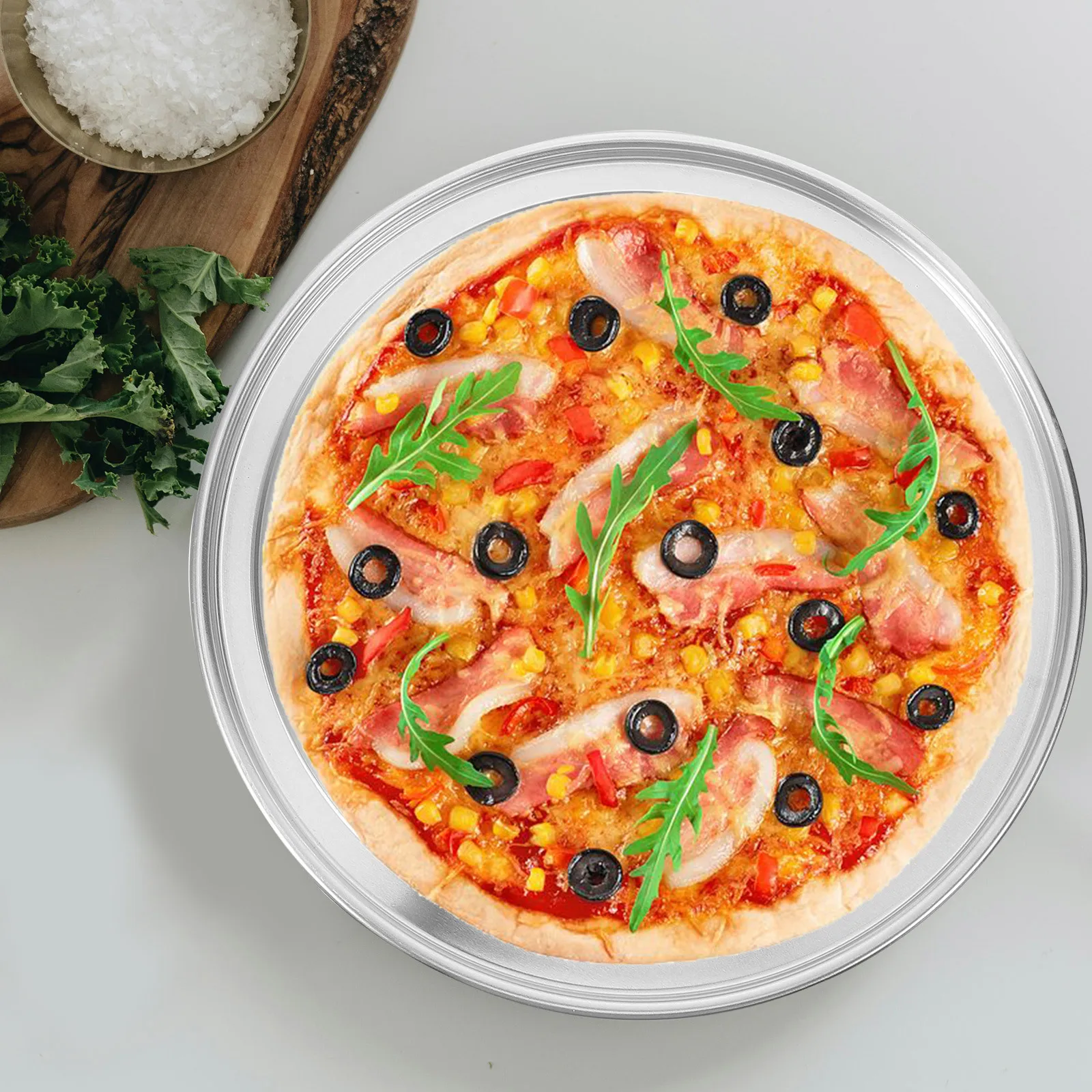 Round Pizza Pan Lid Aluminium Alloy Lightweight Nonstick Oven Microwave Refrigerator Use Pizza Plate Lid
Round Pizza Pan Lid Aluminium Alloy Lightweight Nonstick Oven Microwave Refrigerator Use Pizza Plate Lid