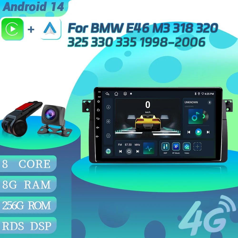 Car Radio Android 14 For BMW E46 M3 318 320 325 330 335 1998-2006 Wireless BT Carplay Multimedia Player GPS Navigation Autoradio
Car Radio Android 14 For BMW E46 M3 318 320 325 330 335 1998-2006 Wireless BT Carplay Multimedia Player GPS Navigation Autoradio