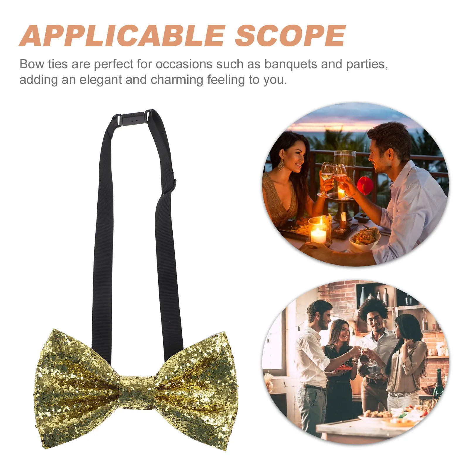 Men's Pre-Tied Bow Tie Adjustable Glitter Fabric Formal Tuxedo Accessory for Wedding Banquet Party Groom Dress Wear
Men's Pre-Tied Bow Tie Adjustable Glitter Fabric Formal Tuxedo Accessory for Wedding Banquet Party Groom Dress Wear