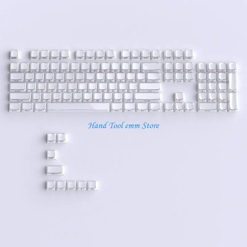 H37F 114Key Transparents Keycaps For Mechanical Keyboard Upgrades Offering Comfortable And Stylish Typing Experience