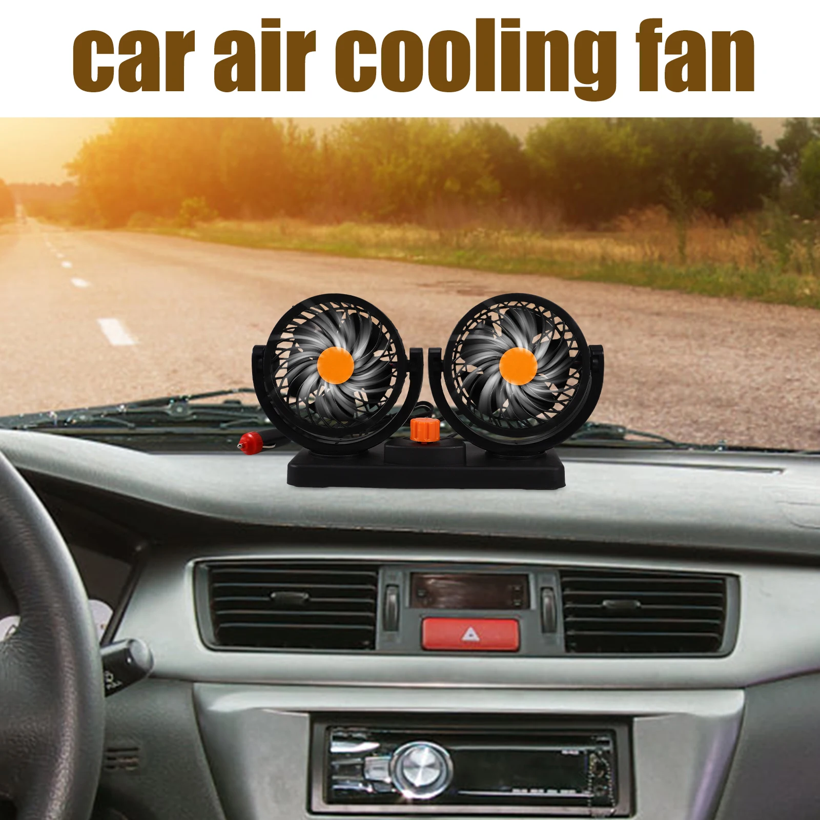 360 Degree Rotating Dual Head Car Cooling Fan 2 Speeds Low Noise Strong Wind 12V Portable Auto Fan For Cars Trucks Boats Rvs
360 Degree Rotating Dual Head Car Cooling Fan 2 Speeds Low Noise Strong Wind 12V Portable Auto Fan For Cars Trucks Boats Rvs