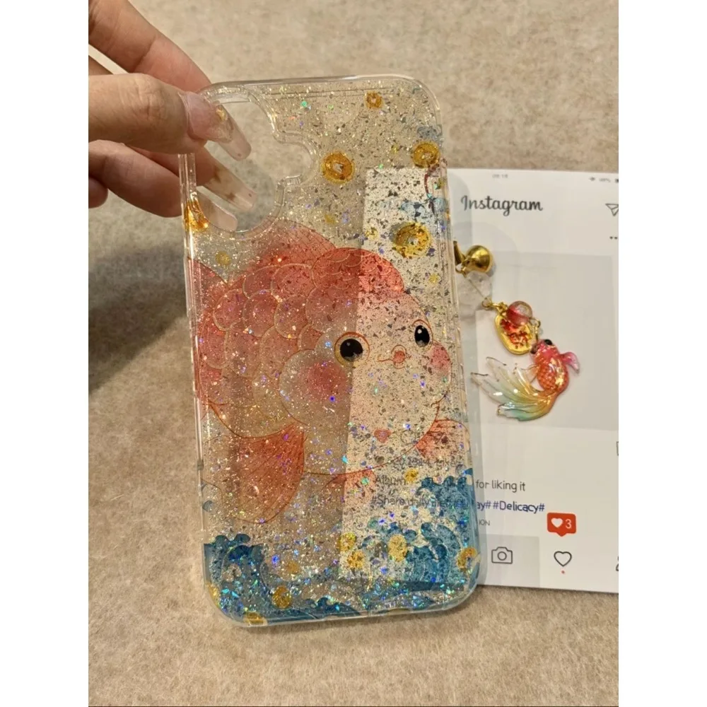 Phone Case For iPhone 16 15 14 13 12 11 8 7 X XR XS Pro Max Plus New INS Color Lucky Koi Print Translucent Cover With Pendant
Phone Case For iPhone 16 15 14 13 12 11 8 7 X XR XS Pro Max Plus New INS Color Lucky Koi Print Translucent Cover With Pendant