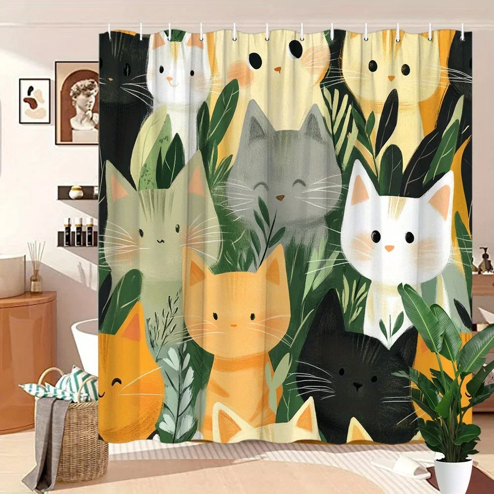 Симпатичные кошки в различных поках. Занавеска для душа — водостойкая, легко чистится, добавляет развлечение и очаровательное прикосновение к вашему декоративному ванной комнате.
Симпатичные кошки в различных поках. Занавеска для душа — водостойкая, легко чистится, добавляет развлечение и очаровательное прикосновение к вашему декоративному ванной комнате.