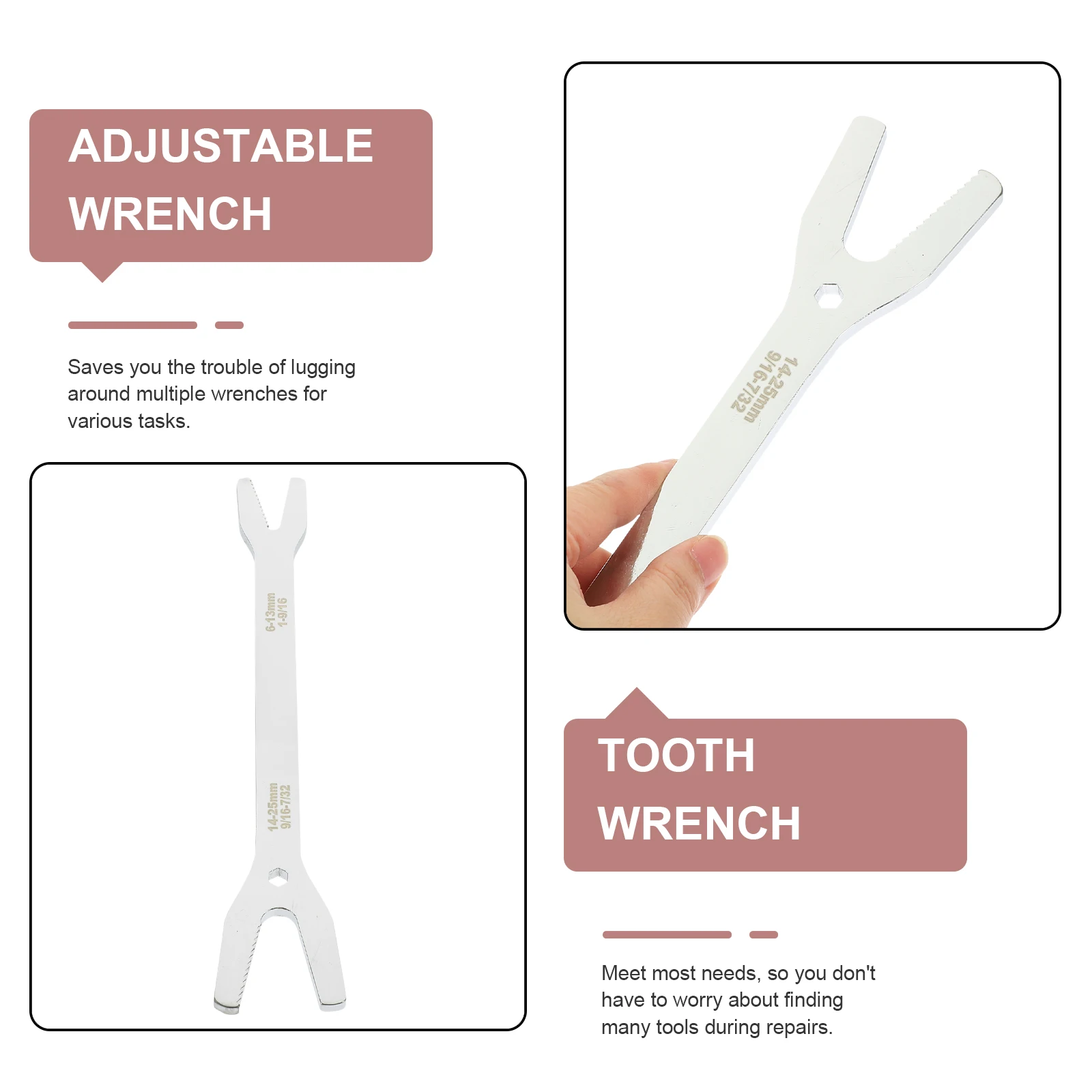 1pc Multifunctional Adjustable Wrench High-Carbon Steel Torque Non-Slip Self-Tightening Double for Mechanical 
1pc Multifunctional Adjustable Wrench High-Carbon Steel Torque Non-Slip Self-Tightening Double for Mechanical