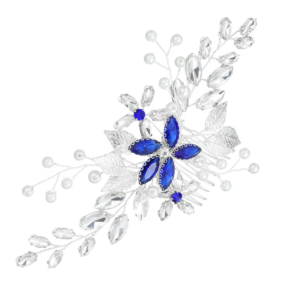 Свадебная расческа для волос со стразами, искусственный жемчуг, синий свадебный головной убор, элегантный реквизит для фотосессии, вечерние украшения для волос подружки невесты 
Свадебная расческа для волос со стразами, искусственный жемчуг, синий свадебный головной убор, элегантный реквизит для фотосессии, вечерние украшения для волос подружки невесты