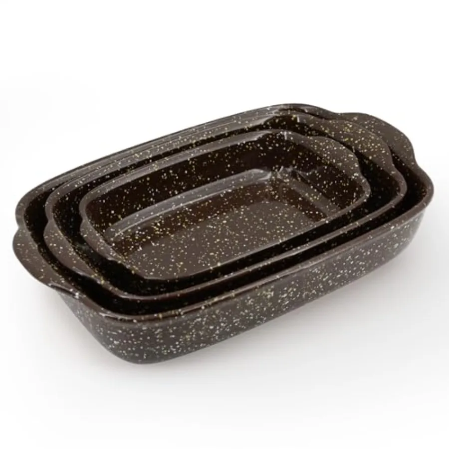 3-Pack Deep Rectangular Ceramic Baking Dishes Heavy-Duty Oven-Safe Stoneware Casserole Pans for Lasagna Baking High Heat Resist
3-Pack Deep Rectangular Ceramic Baking Dishes Heavy-Duty Oven-Safe Stoneware Casserole Pans for Lasagna Baking High Heat Resist