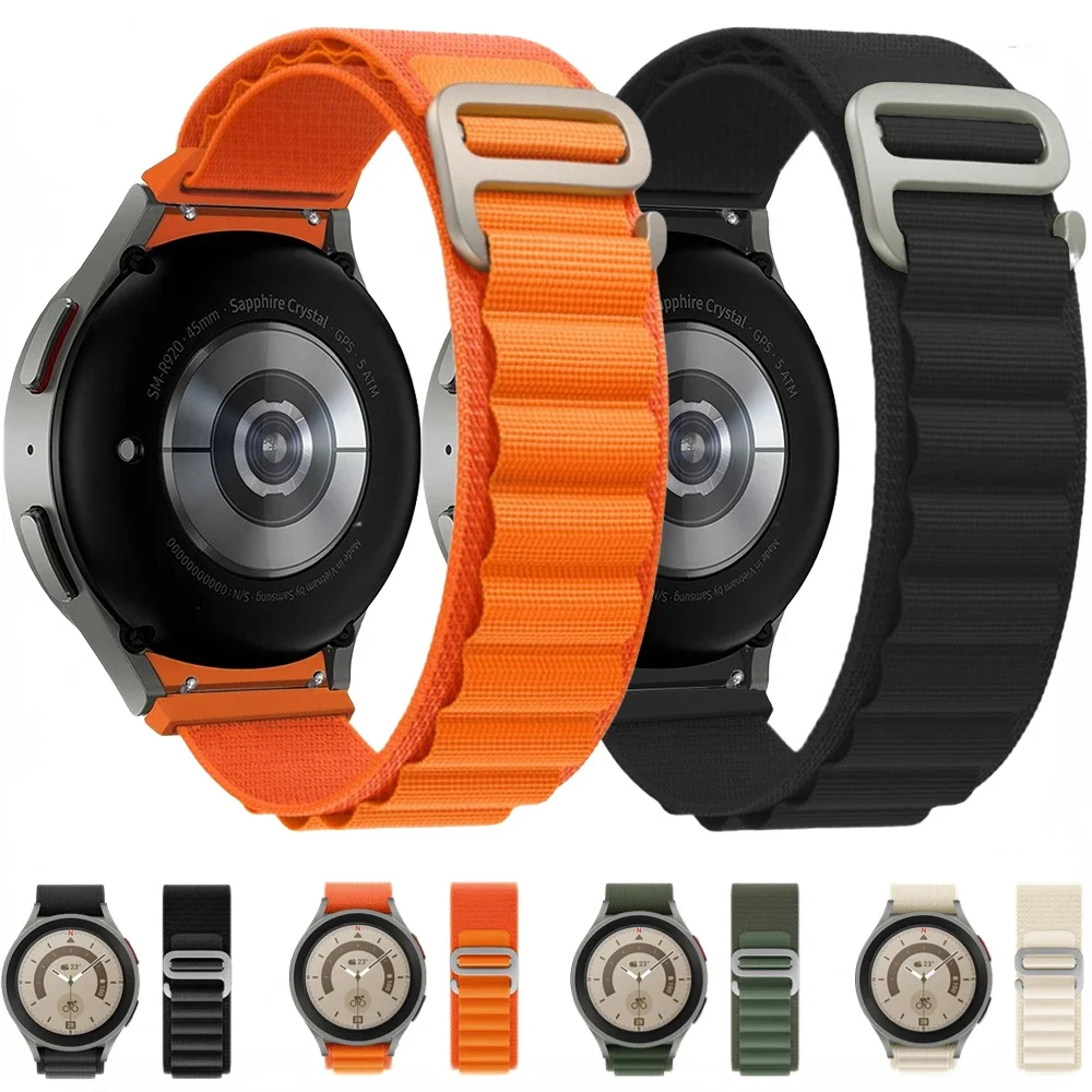 Alpine Loop Strap for Samsung Galaxy Watch 6/5/4 44 40mm/5 Pro 45mm Nylon Loop Bracelet for Samsung Watch 4 6 Classic 46mm Band
Alpine Loop Strap for Samsung Galaxy Watch 6/5/4 44 40mm/5 Pro 45mm Nylon Loop Bracelet for Samsung Watch 4 6 Classic 46mm Band