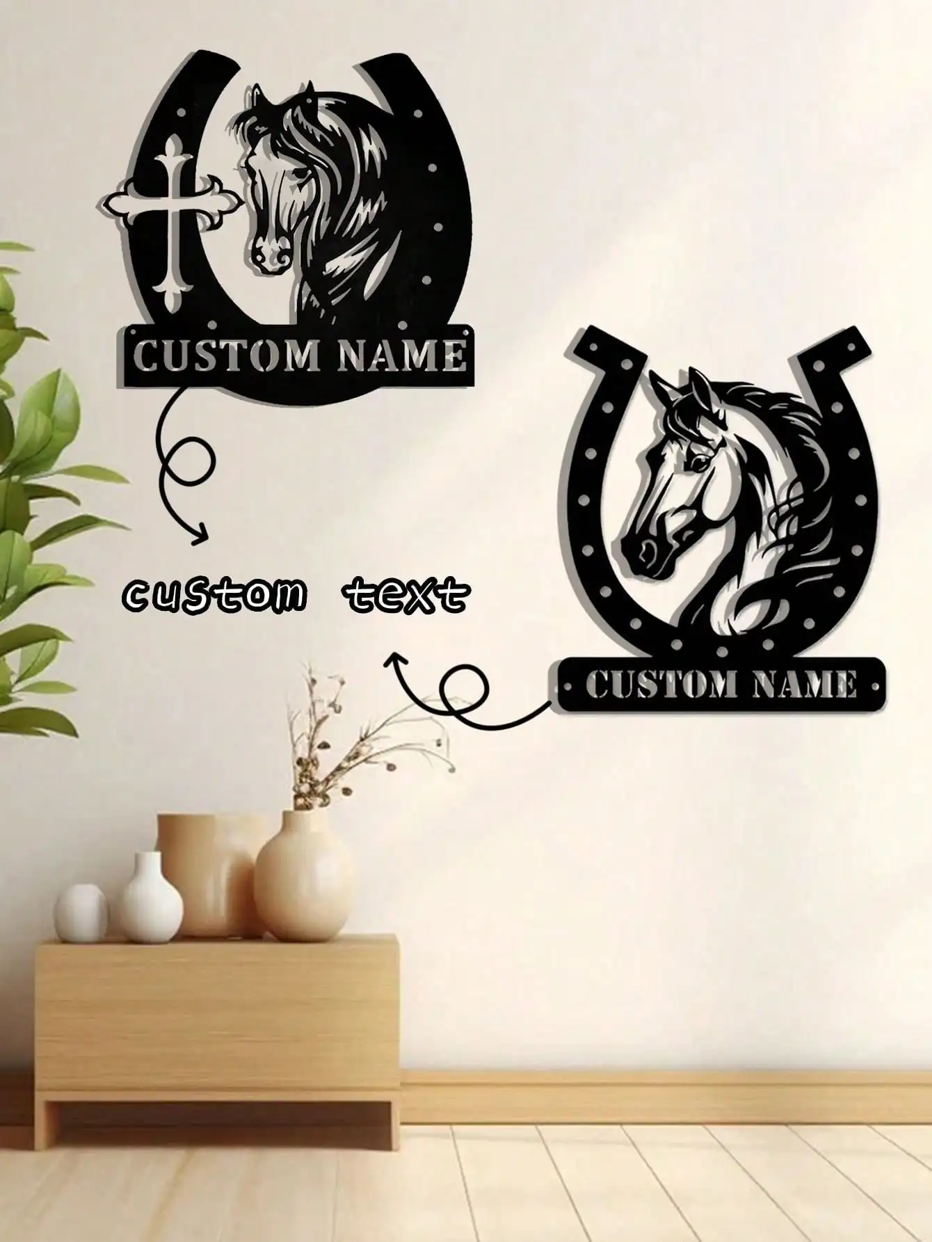 Custom Ironwork Metal Wall Art Personalized Floral Horseshoe Decor For Home Farmhouse Garden Gift
Custom Ironwork Metal Wall Art Personalized Floral Horseshoe Decor For Home Farmhouse Garden Gift