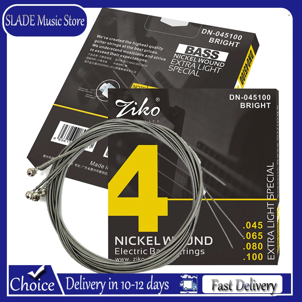 Ziko DN-045100 Electric Bass Strings: Full Specifications for 4 Strings, Bright Tone Nickel Wound Version for Electric Bass
Ziko DN-045100 Electric Bass Strings: Full Specifications for 4 Strings, Bright Tone Nickel Wound Version for Electric Bass