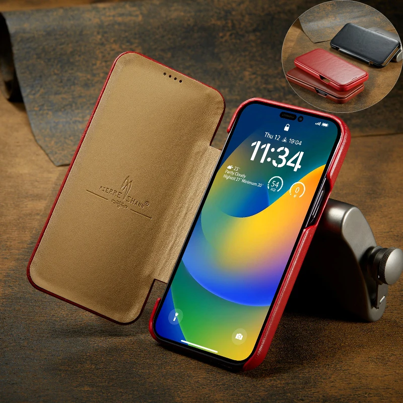 Genuine Leather Flip Phone Cover For iPhone 16 Pro Max 15 Plus 14 13 Mini 12 11 Pro XR XS 7 8 Plus Protective Case
Genuine Leather Flip Phone Cover For iPhone 16 Pro Max 15 Plus 14 13 Mini 12 11 Pro XR XS 7 8 Plus Protective Case