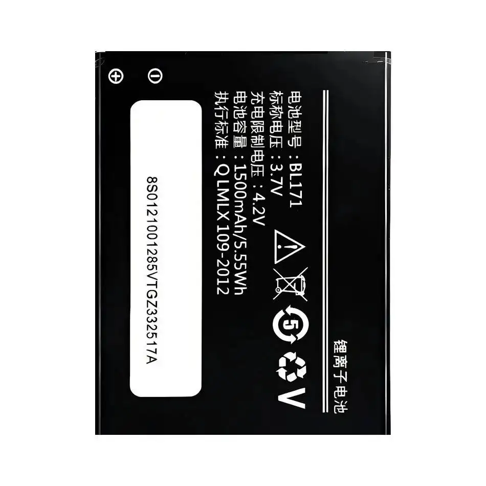 Mobile Phone Battery BL171 1500Mah For Lenovo A319 A356 A368 A370e A376 A60 A65 A500 A390 A390T A370E A375E A50
Mobile Phone Battery BL171 1500Mah For Lenovo A319 A356 A368 A370e A376 A60 A65 A500 A390 A390T A370E A375E A50