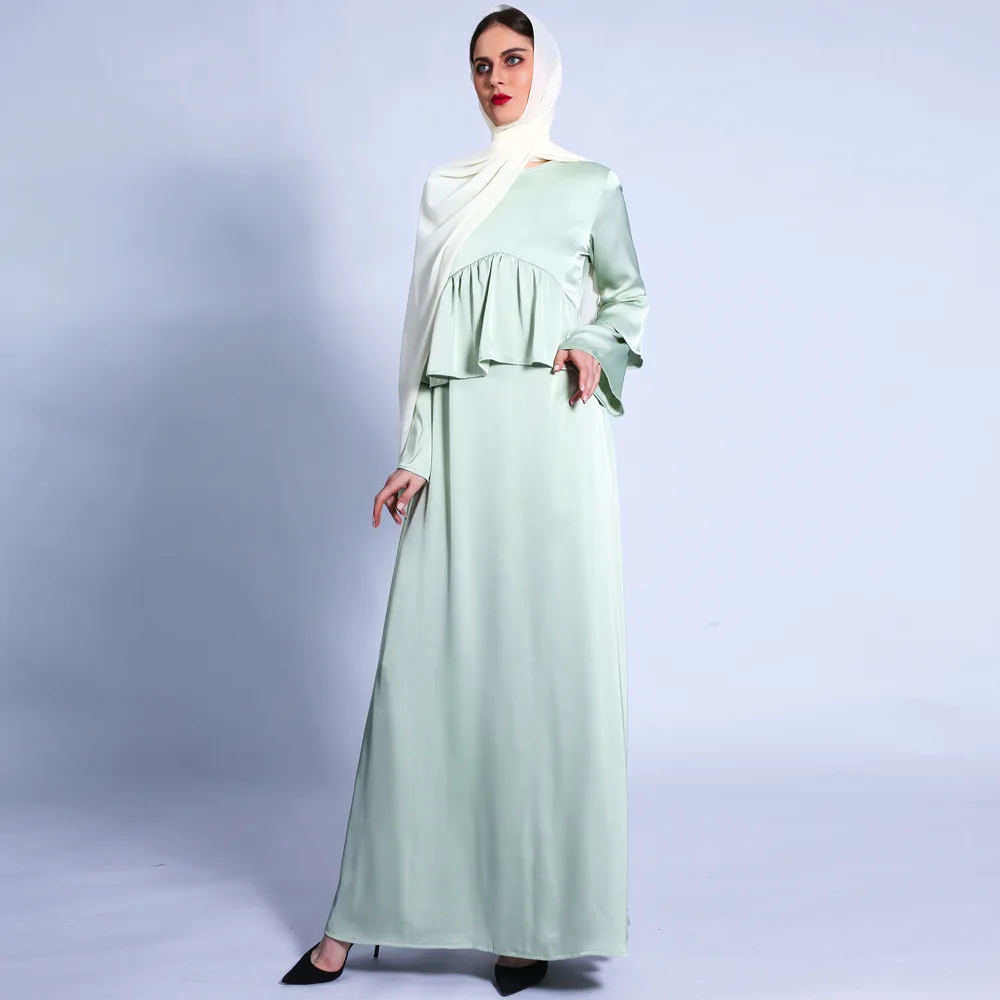 Robe Femme Musulmane Matte Dress Double Trumpet Sleeves Solid Color Dress Muslim Women's Clothing Abayas For Women Turkish
Robe Femme Musulmane Matte Dress Double Trumpet Sleeves Solid Color Dress Muslim Women's Clothing Abayas For Women Turkish