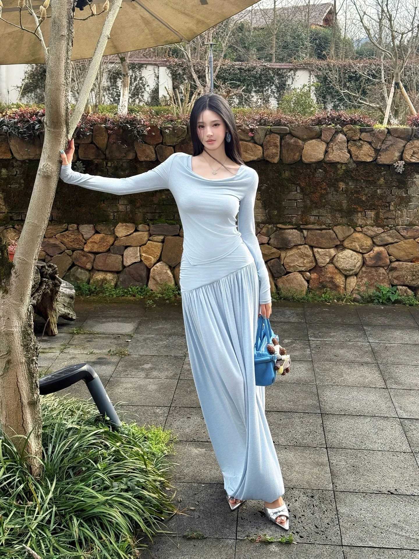 ALIN Women's Long Sve Pleated Waist Cinching ter Ne Skirt Set Casual Spring Faion Two-Piece Ensemble
ALIN Women's Long Sve Pleated Waist Cinching ter Ne Skirt Set Casual Spring Faion Two-Piece Ensemble