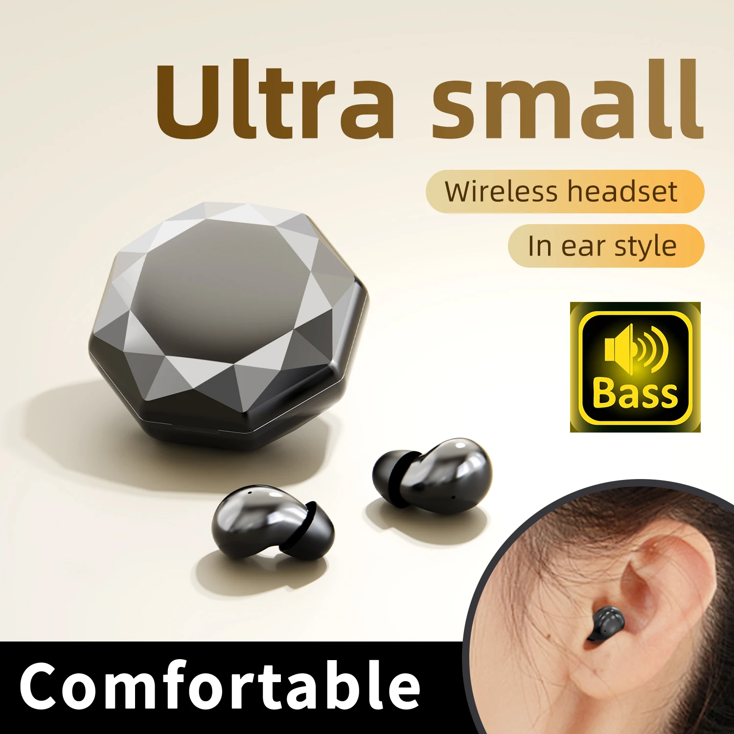 Mini Headphones Wireless Bluetooth Earphones 5.4 TWS In Ear Invisible Headsets HIFI Bass Sleep Earbuds Noise Reduction Earphone
Mini Headphones Wireless Bluetooth Earphones 5.4 TWS In Ear Invisible Headsets HIFI Bass Sleep Earbuds Noise Reduction Earphone