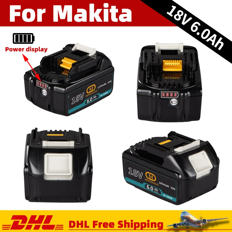 Premium Makita 18V 6.0Ah Battery Built for Professional and Heavy-Duty Applications For LXT BL1830 BL1840 BL1850 BL1860 TD173D
Premium Makita 18V 6.0Ah Battery Built for Professional and Heavy-Duty Applications For LXT BL1830 BL1840 BL1850 BL1860 TD173D