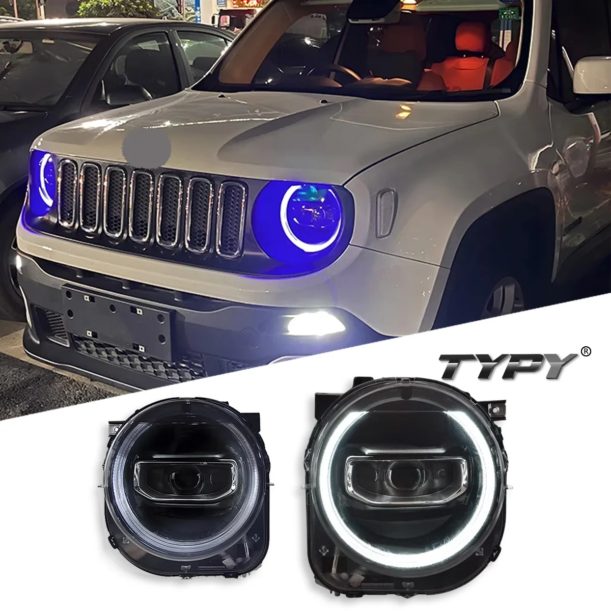 TYPY Car For Jeep Renegade Headlight 2016-2021 Upgrade Modified to New DRL Dynamic Turn Signal LED Headlight Auto Accessories
TYPY Car For Jeep Renegade Headlight 2016-2021 Upgrade Modified to New DRL Dynamic Turn Signal LED Headlight Auto Accessories