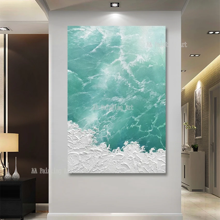 Hand Painted Textured Oil Painting, Sea Wave Canvas Picture, Abstract Wall Poster Art, Thick Acrylic Artwork, New Arrival Design
Hand Painted Textured Oil Painting, Sea Wave Canvas Picture, Abstract Wall Poster Art, Thick Acrylic Artwork, New Arrival Design
