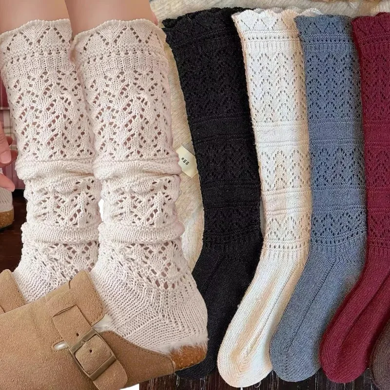 3Pairs Beige Hollow Calf High Socks for Women Girls Warm Knit Retro Gray Long Tube Autumn Winter Slouch Socks Stockings Hosiery
3Pairs Beige Hollow Calf High Socks for Women Girls Warm Knit Retro Gray Long Tube Autumn Winter Slouch Socks Stockings Hosiery