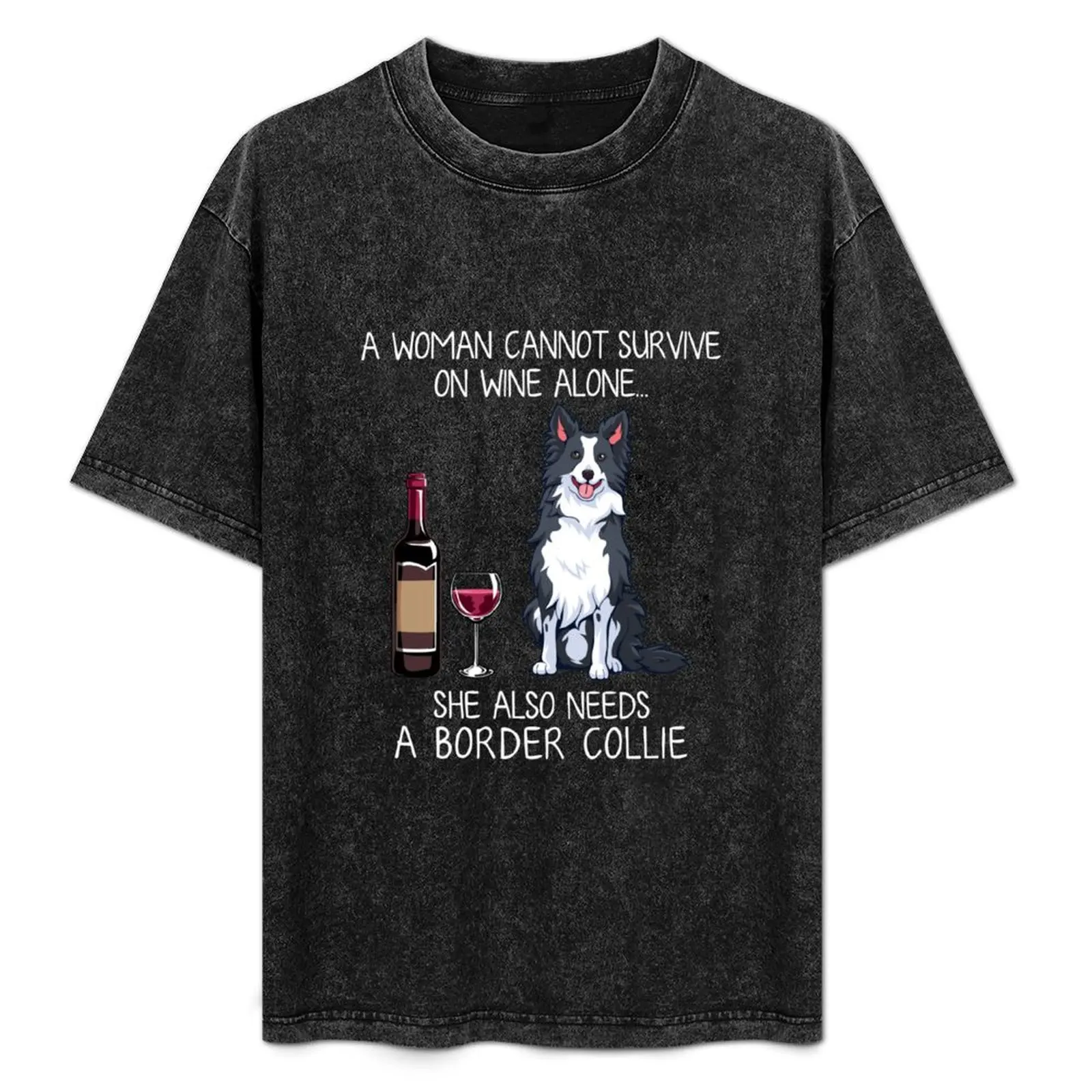 Border Collie and wine Funny dog T-Shirt Lightweight Print T-Shirt
Border Collie and wine Funny dog T-Shirt Lightweight Print T-Shirt