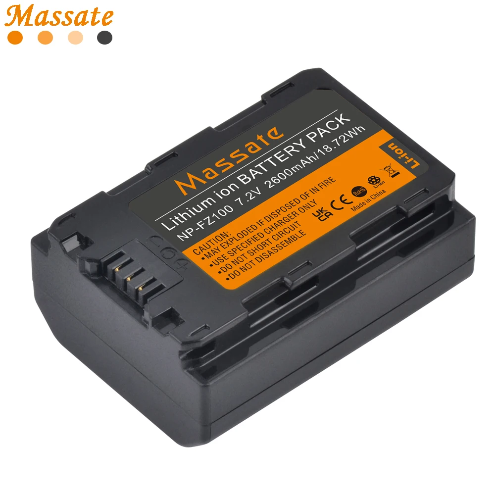 Massate 2600mAh NP-FZ100 NPFZ100 Replacement Battery+Dual USB Charger For Sony ZV-E1 A7III A7IV FX3 FX30 A6600 A6700 A1 A7C A9II
Massate 2600mAh NP-FZ100 NPFZ100 Replacement Battery+Dual USB Charger For Sony ZV-E1 A7III A7IV FX3 FX30 A6600 A6700 A1 A7C A9II