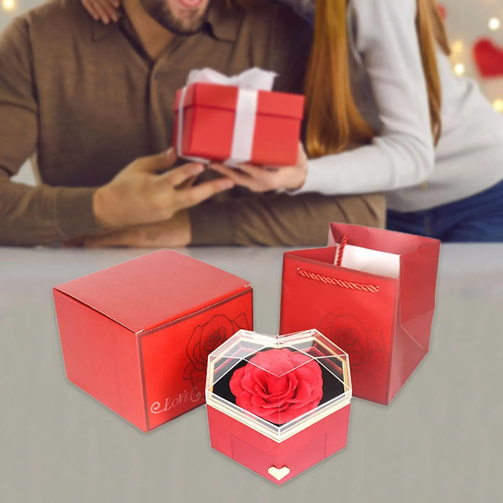 Jewelry Box Romantic Preserved Flower Jewelry Case Keepsake Box Rings Earrings Necklace Storage Box for Valentine's Day Birthday
Jewelry Box Romantic Preserved Flower Jewelry Case Keepsake Box Rings Earrings Necklace Storage Box for Valentine's Day Birthday