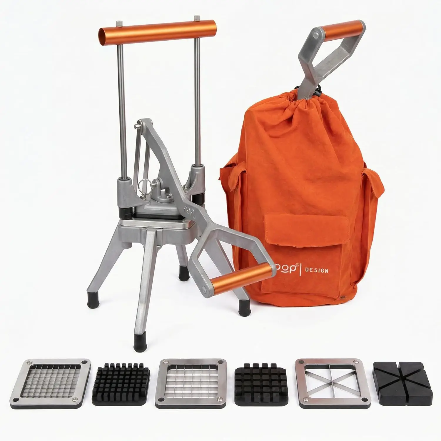 Heavy Duty French Fry Cutter, 3 Blade Sizes, Removable Legs, Cuts Sweet Potatoes & Yams
Heavy Duty French Fry Cutter, 3 Blade Sizes, Removable Legs, Cuts Sweet Potatoes & Yams