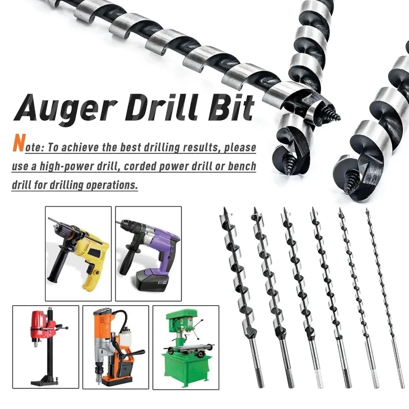 1/4 "-7/8" inch hexagonal shank marine spiral drill bit, 6-piece set of 12 inch long spiral drill bits, durable and sturdy
1/4 "-7/8" inch hexagonal shank marine spiral drill bit, 6-piece set of 12 inch long spiral drill bits, durable and sturdy