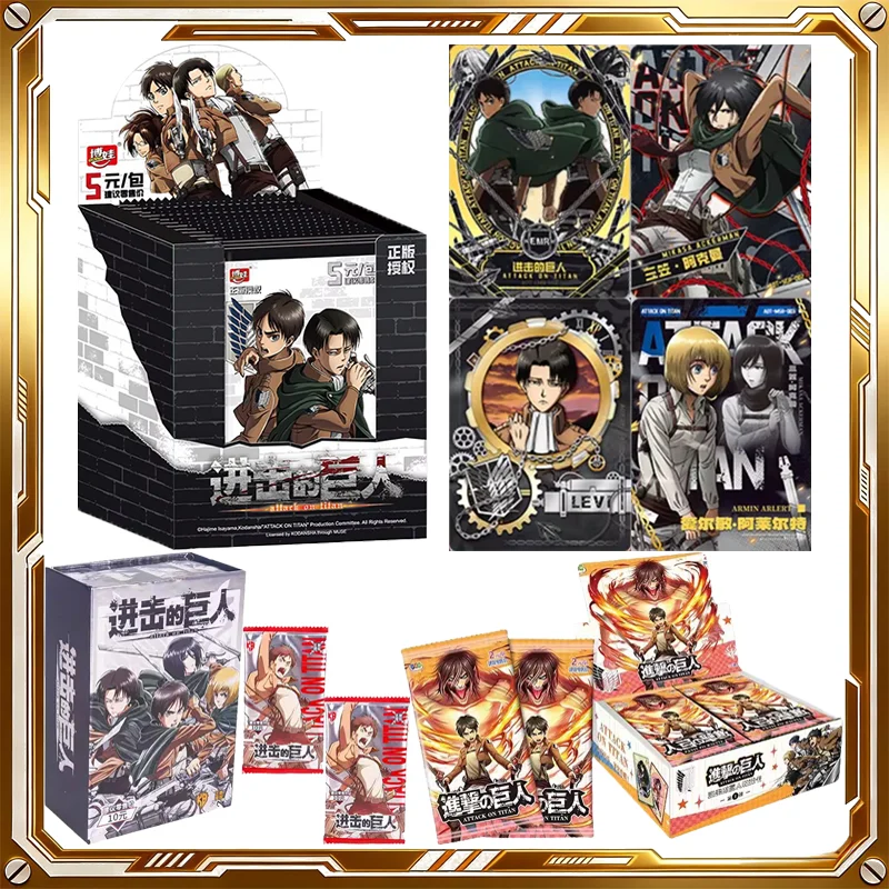 Attack on Titan Card Bowa Vol.1 Freedom Chapter Mystery Box Anime Trading Cards Game Birthday Holiday Toys Gifts for Kids
Attack on Titan Card Bowa Vol.1 Freedom Chapter Mystery Box Anime Trading Cards Game Birthday Holiday Toys Gifts for Kids