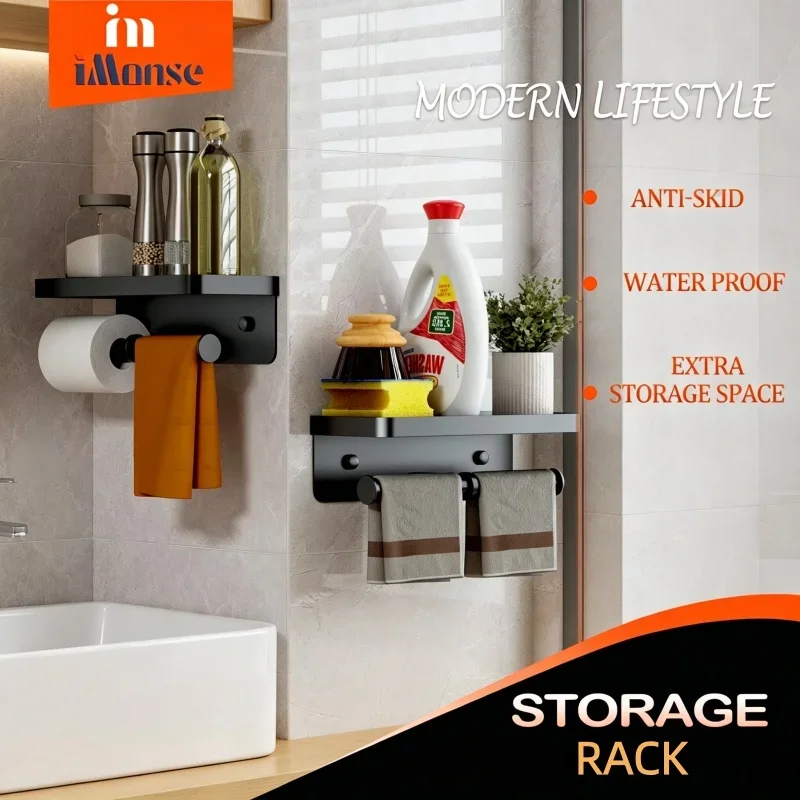 Wall Mount Aluminum Alloy WC Paper Rack Bathroom Storage Shelf For Roll Paper Mobile Phone Towel Household Washroom Accessory
Wall Mount Aluminum Alloy WC Paper Rack Bathroom Storage Shelf For Roll Paper Mobile Phone Towel Household Washroom Accessory