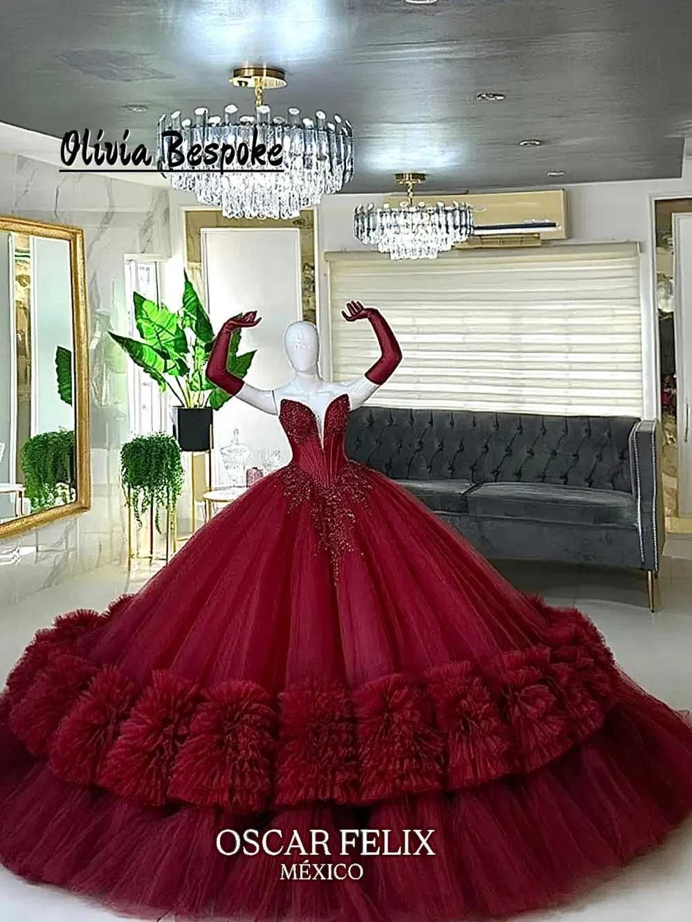Appealing Red 15 Years Quinceanera Dresses Beads Crystal Lace Applique Ruffles Ball Gown Birthday Party Dress Customized
Appealing Red 15 Years Quinceanera Dresses Beads Crystal Lace Applique Ruffles Ball Gown Birthday Party Dress Customized