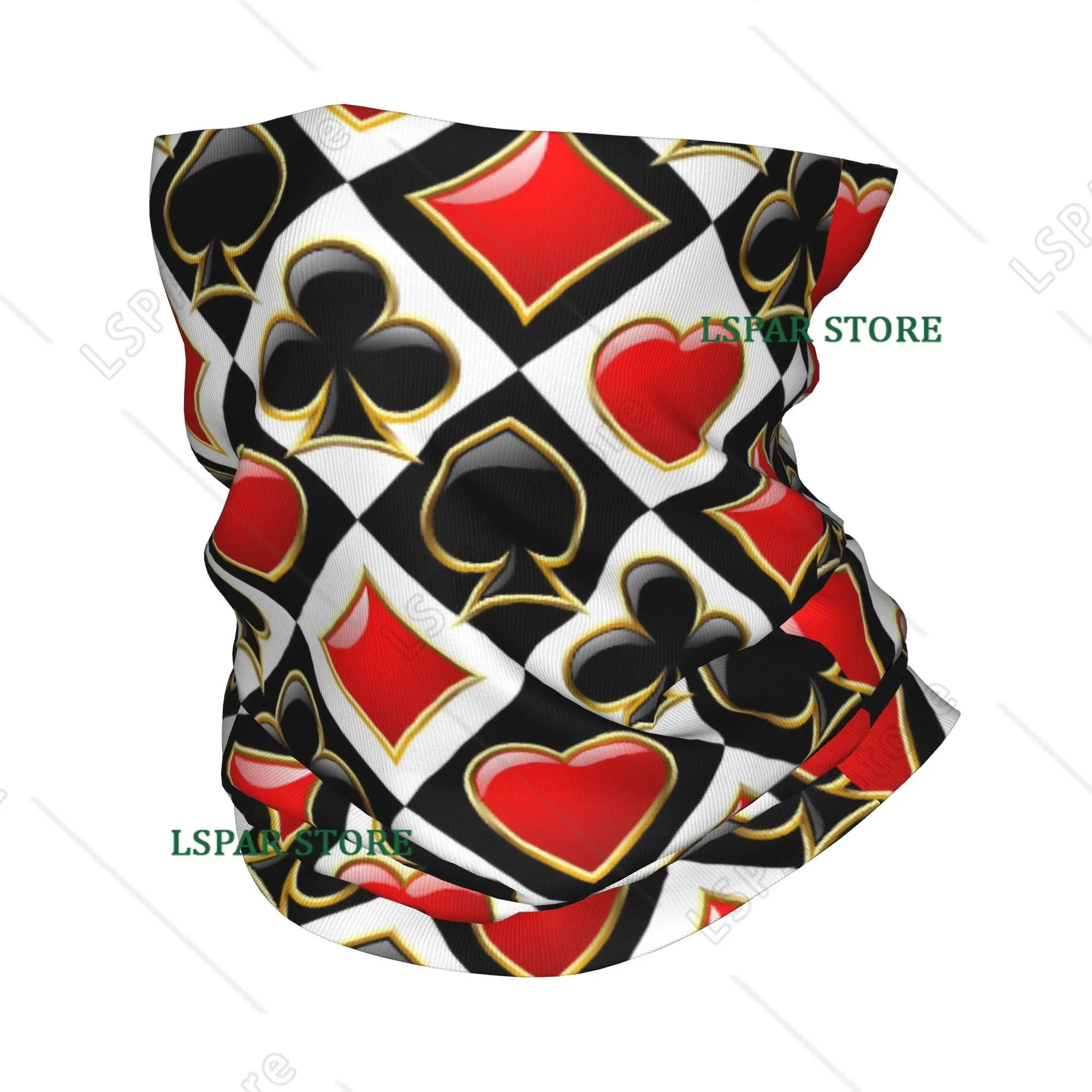 Poker Playing Card Symbols Bandana Neck Warmer Windproof Wrap Face Scarf for Ski Heart Spade Diamond Club Gaiter Headband
Poker Playing Card Symbols Bandana Neck Warmer Windproof Wrap Face Scarf for Ski Heart Spade Diamond Club Gaiter Headband