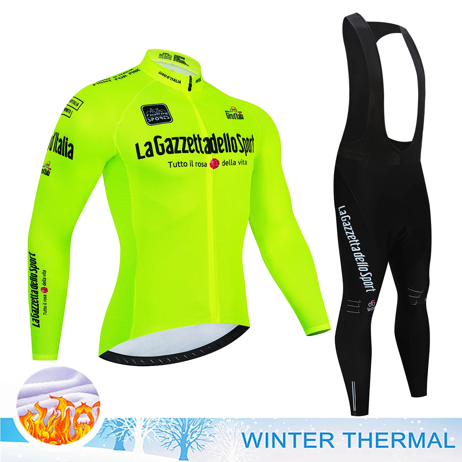 Tour Of Italy Winter Cycling Set Thermal Fleece Long Sleeve Sportswear Racing Jersey Suit for Men Bib Pants Set Cycling Clothing
Tour Of Italy Winter Cycling Set Thermal Fleece Long Sleeve Sportswear Racing Jersey Suit for Men Bib Pants Set Cycling Clothing