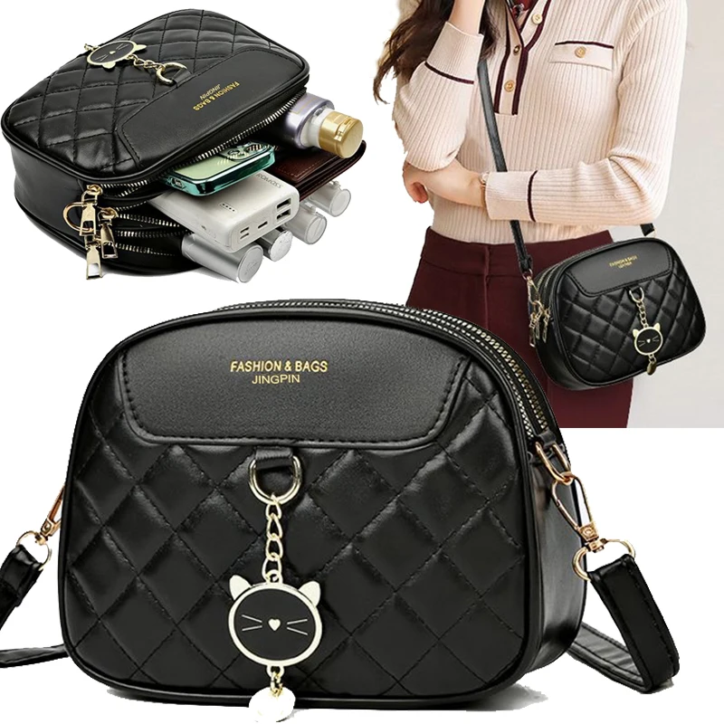 Men's and women's single-shoulder crossbody bags, simple and versatile three-layer diamond-pattern handbags, women's shoe bags
Men's and women's single-shoulder crossbody bags, simple and versatile three-layer diamond-pattern handbags, women's shoe bags