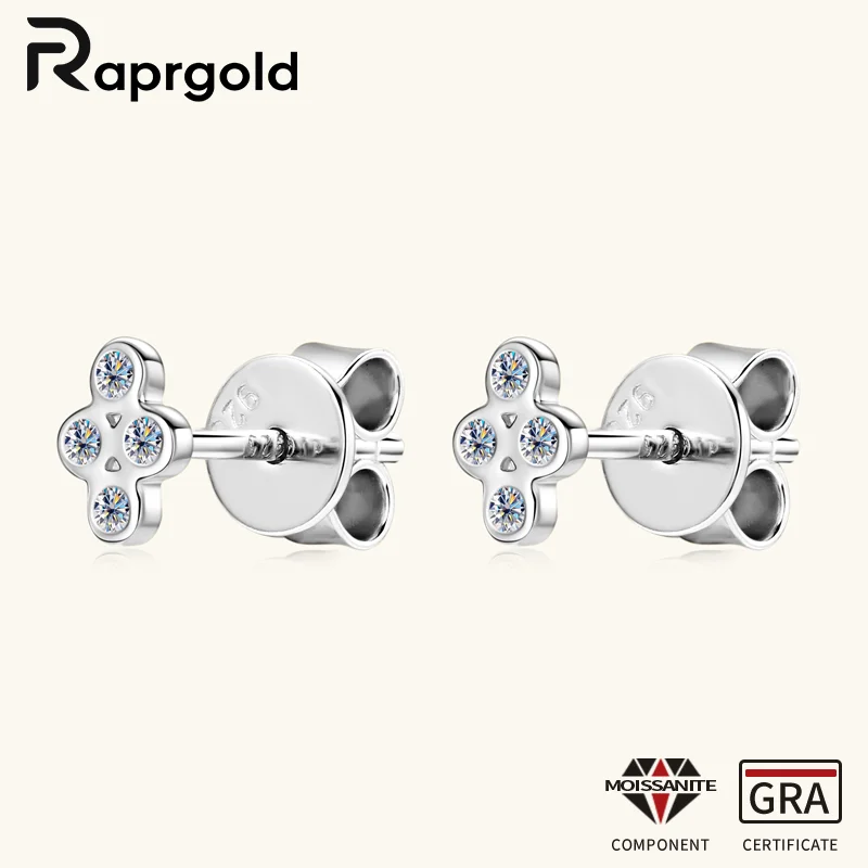 RAPRGOLD GRA Certified 1.3mm Moissanite Stud Earrings for Women S925 Sterling Silver Cartilage Earring Jewelry Gifts Pendientes
RAPRGOLD GRA Certified 1.3mm Moissanite Stud Earrings for Women S925 Sterling Silver Cartilage Earring Jewelry Gifts Pendientes