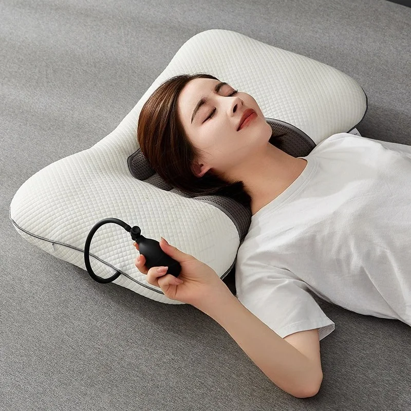 Inflatable Airbag Latex Pillow Neck Support Anti‑traction Cervical Pillow Single Sleeping Pillow for Household Use
Inflatable Airbag Latex Pillow Neck Support Anti‑traction Cervical Pillow Single Sleeping Pillow for Household Use