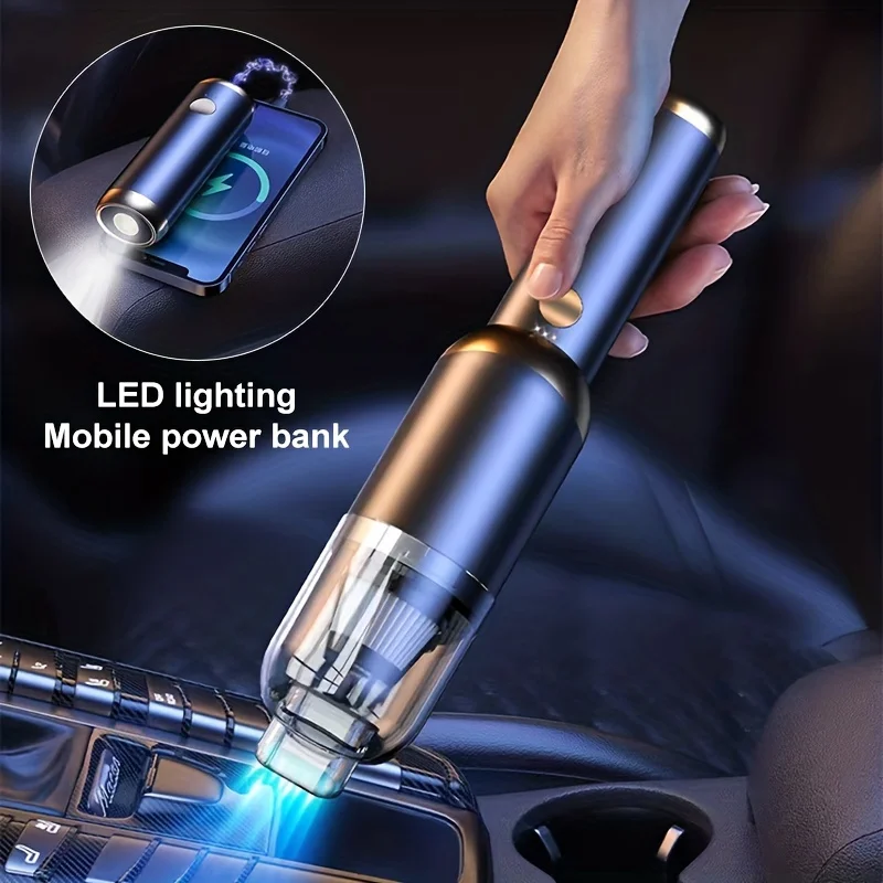 1PC 3-In-1 Car Vacuum Cleaner, Separate Type Vacuum Cleaner, Charging Bank Lighting, Small Household Dry And Wet Dual Use
1PC 3-In-1 Car Vacuum Cleaner, Separate Type Vacuum Cleaner, Charging Bank Lighting, Small Household Dry And Wet Dual Use