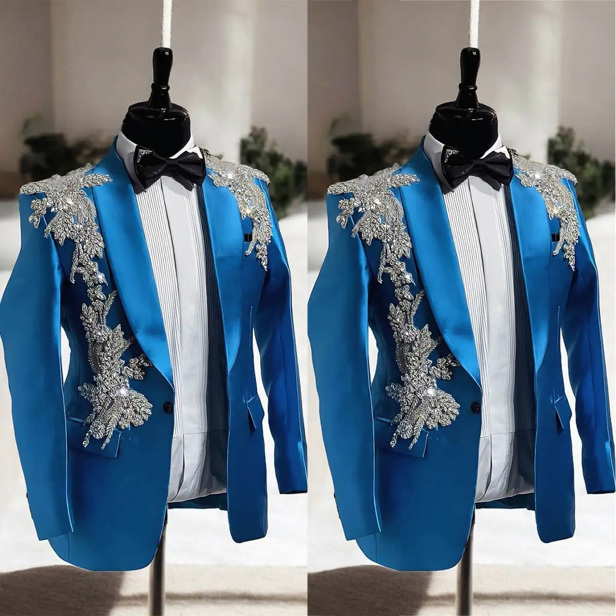 Luxury Men's Suit Coat Shawl Lapel Tuxedos For Wedding Single Breasted Appliques Groom Wear Business Only Blazer Customized
Luxury Men's Suit Coat Shawl Lapel Tuxedos For Wedding Single Breasted Appliques Groom Wear Business Only Blazer Customized