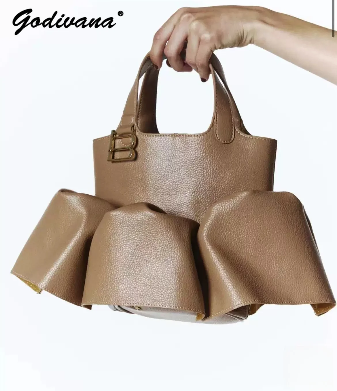 Japanese Style Personalized Ruffled Hem Satchel Tote Bags Elegant Ladies Leather Handbag Crossbody Shoulder Bags
Japanese Style Personalized Ruffled Hem Satchel Tote Bags Elegant Ladies Leather Handbag Crossbody Shoulder Bags