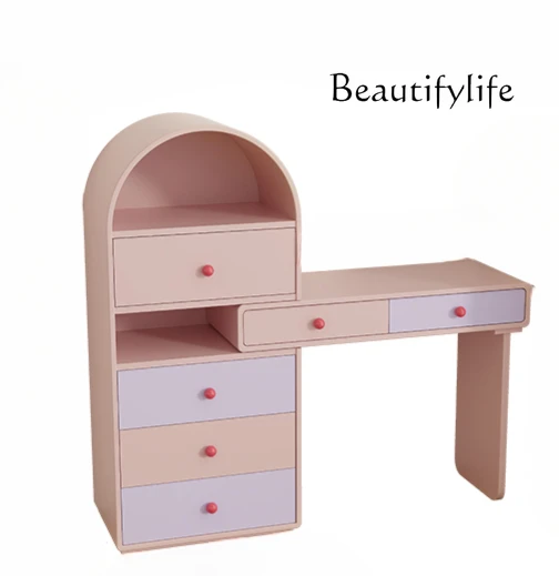 Master bedroom minimalist dressing desk bedside storage makeup table French cream bucket cabinet desk integrated
Master bedroom minimalist dressing desk bedside storage makeup table French cream bucket cabinet desk integrated