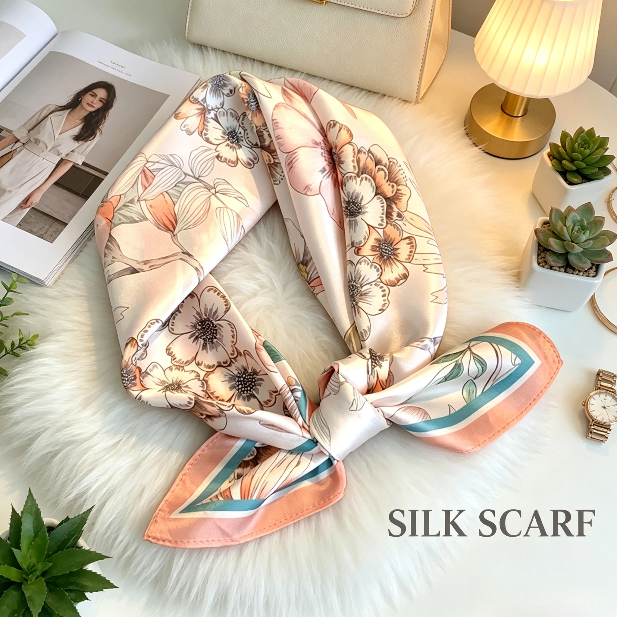 Pink Flower Silk Silk Scarf Mulberry Silk Small Square Scarf Fashion Plain Crepe Satin High-end Silk Scarf Professional Scarf
Pink Flower Silk Silk Scarf Mulberry Silk Small Square Scarf Fashion Plain Crepe Satin High-end Silk Scarf Professional Scarf