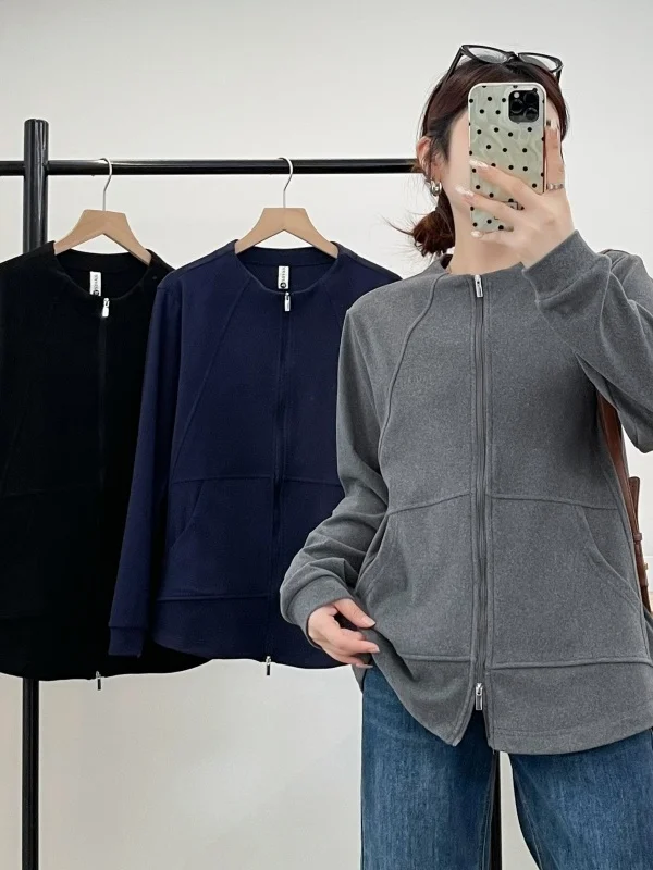 plus Size Women's Korean Style Loose Fit Zipper Cardigan Sweatshirt Double Zipper Casual round Neck Jacket Top
plus Size Women's Korean Style Loose Fit Zipper Cardigan Sweatshirt Double Zipper Casual round Neck Jacket Top