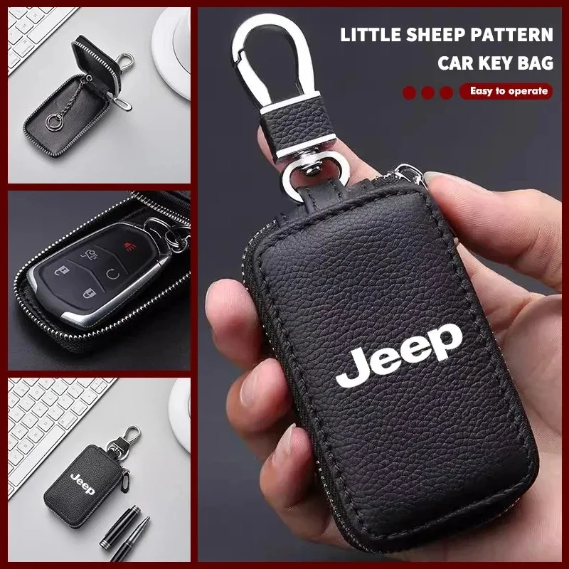 Leather Key Case Car Styling Zipper Key Bag Waist Hanging Key Bag For Jeep Grand Cherokee Patriot Renegade Compass Wrangler
Leather Key Case Car Styling Zipper Key Bag Waist Hanging Key Bag For Jeep Grand Cherokee Patriot Renegade Compass Wrangler